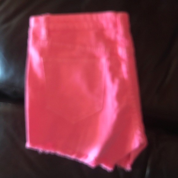 Flourscent Pink Denim Shorts - Picture 3 of 9
